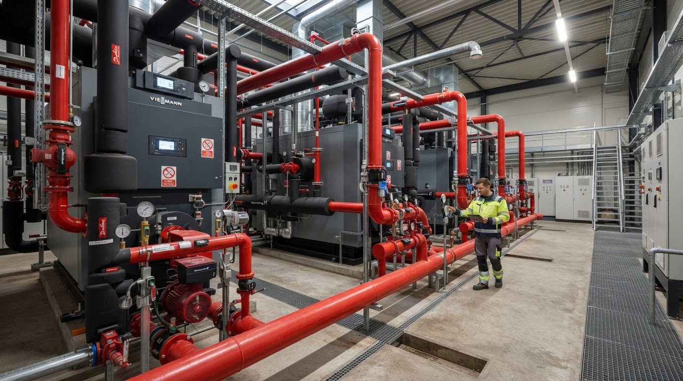 Commercial Heating Systems Belfast & Northern Ireland — illustrative engineering image for social media post
