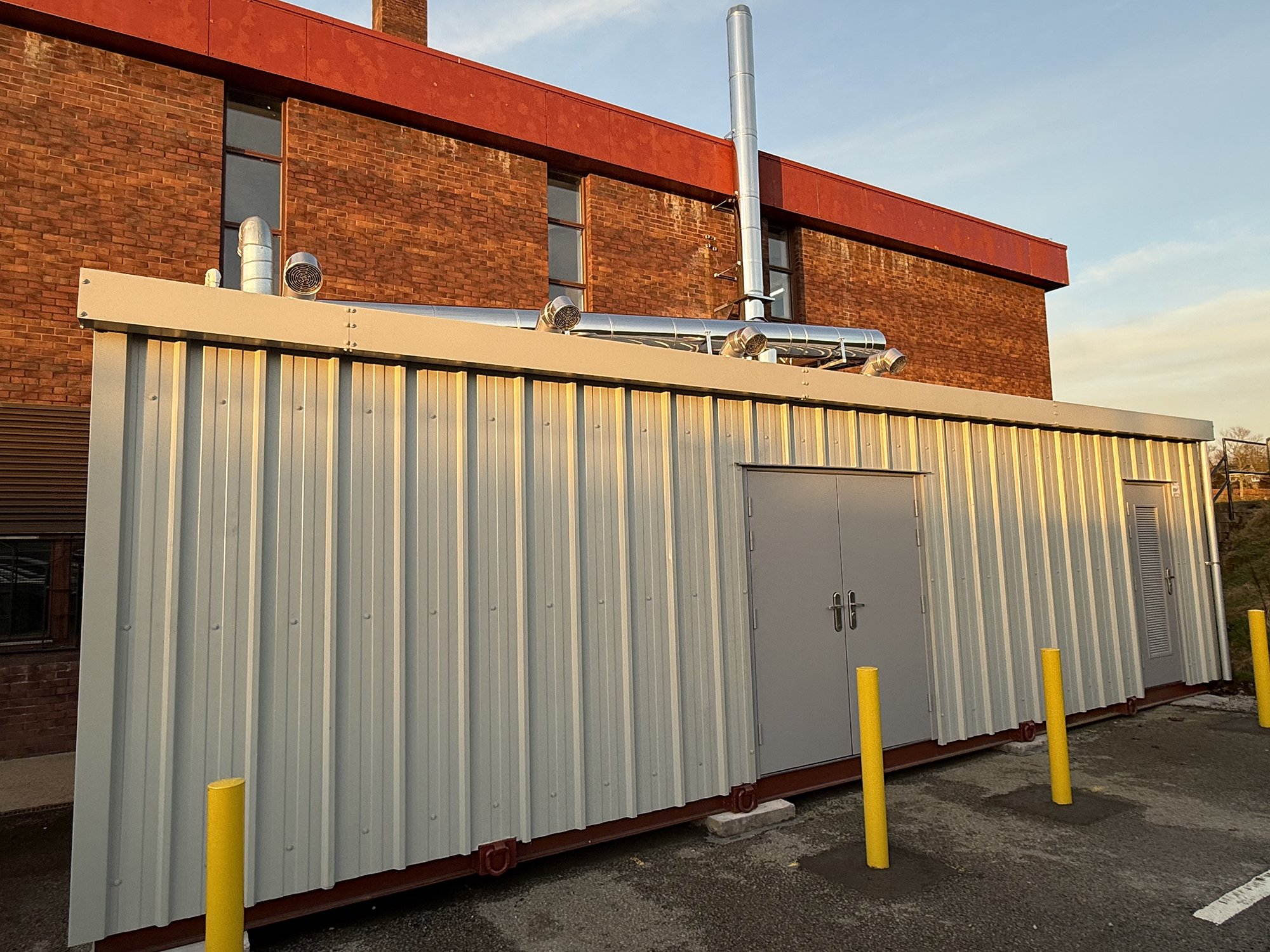 BSH Limited warm air heating system installation — gas fired warm air heater designed and installed for a commercial facility