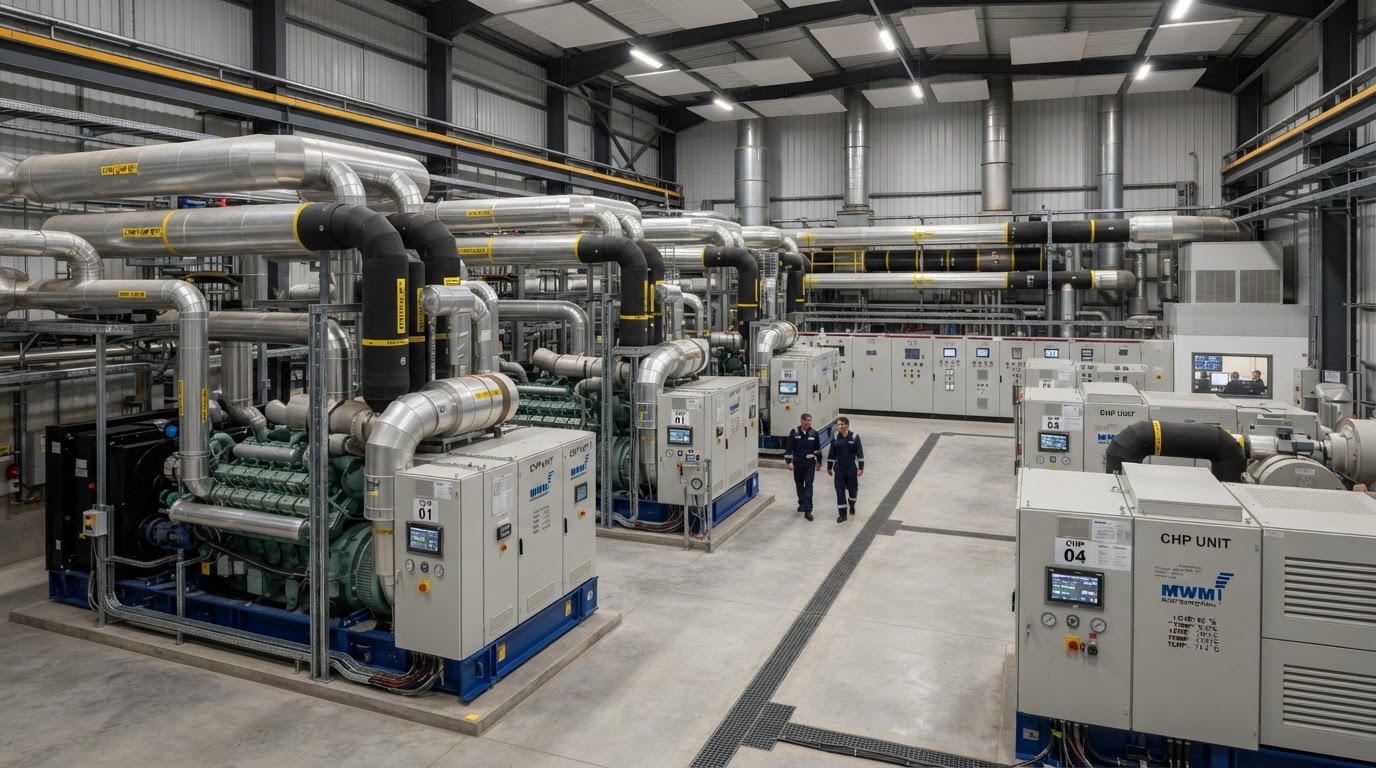 Combined Heat and Power Systems Belfast & Northern Ireland — illustrative engineering image for social media post