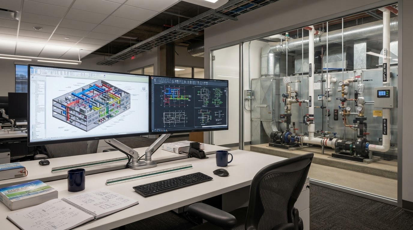 HVAC Design Engineers Belfast & Northern Ireland — illustrative engineering image for social media post