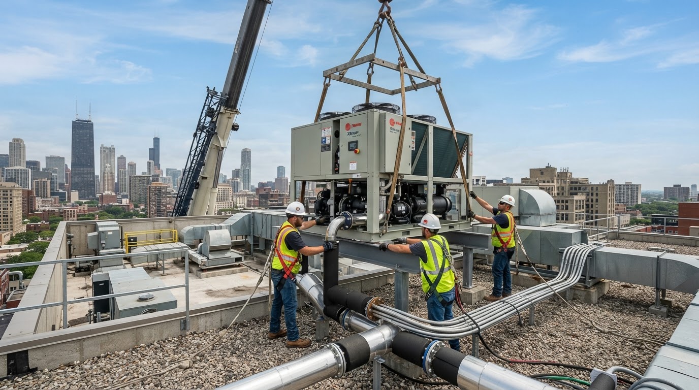 Chiller Installation Belfast & Northern Ireland — illustrative engineering image for social media post