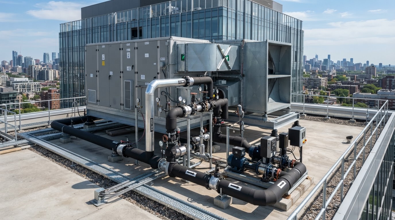 Commercial HVAC Systems Belfast & Northern Ireland — illustrative engineering image for social media post