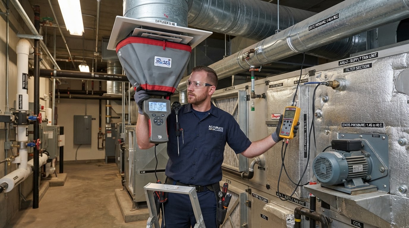 HVAC Commissioning Belfast & Northern Ireland — illustrative engineering image for social media post