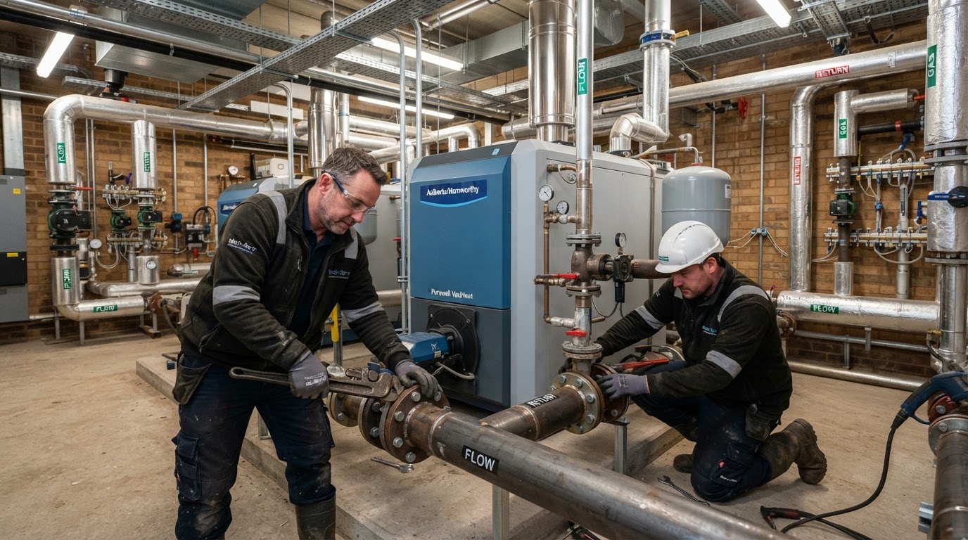 Commercial Heating Installation Belfast & Northern Ireland — illustrative engineering image for social media post