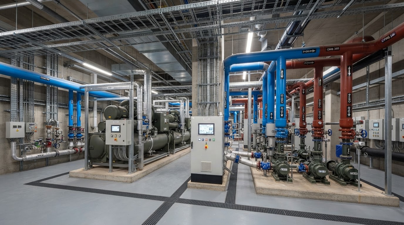 Central Cooling Systems Belfast & Northern Ireland — illustrative engineering image for social media post