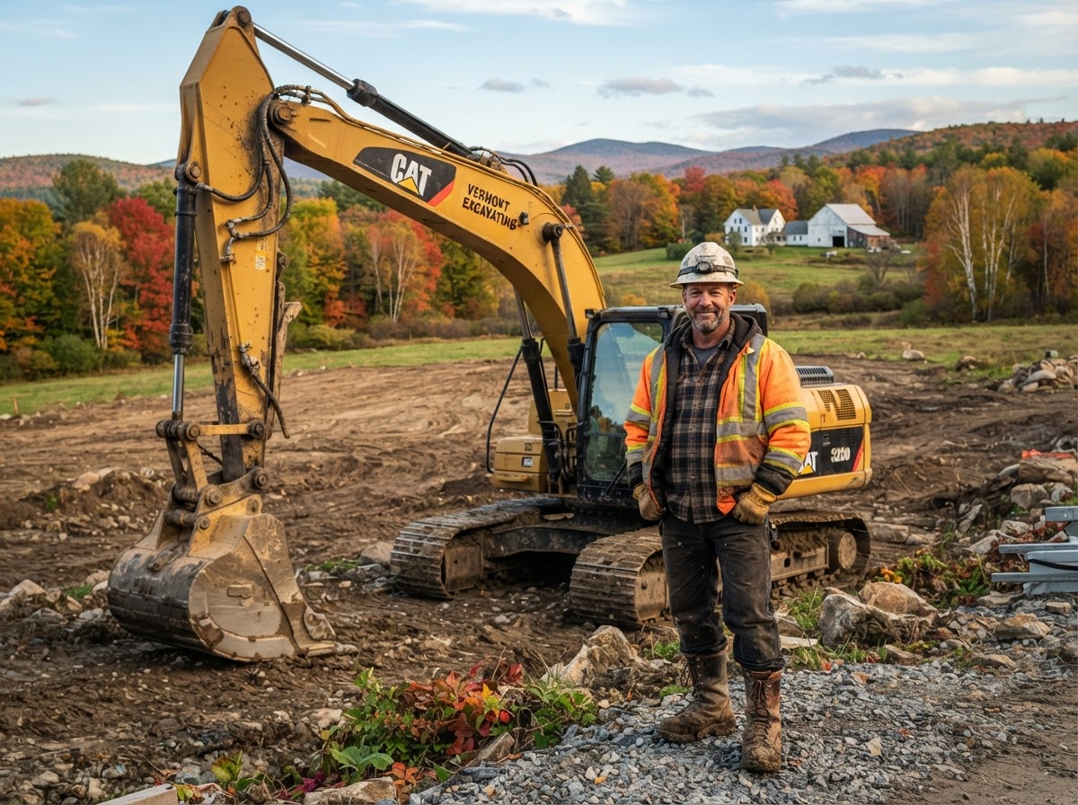 Denis Ducharme with excavation equipment