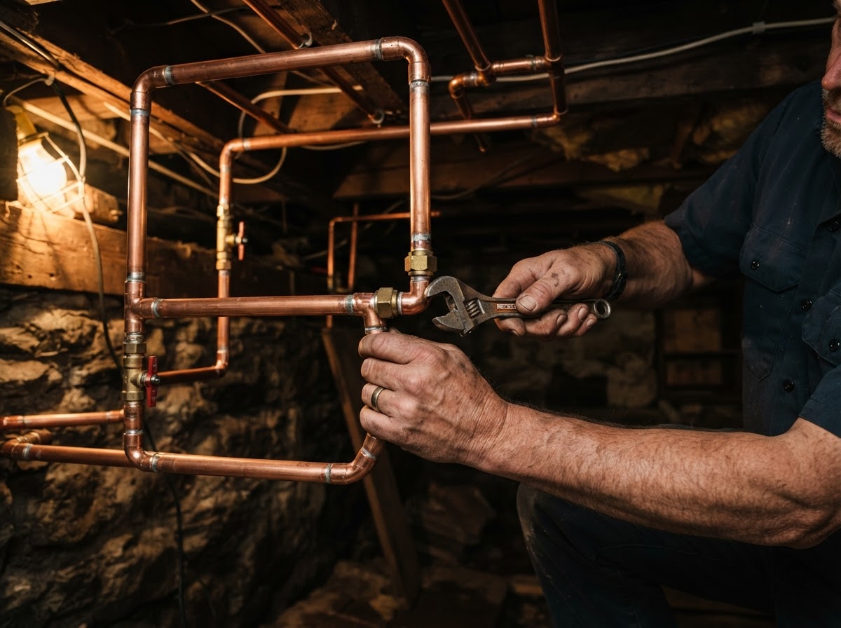 Plumbing repair and fixture installation work