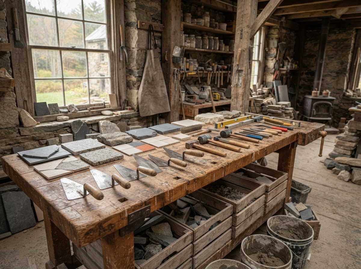 Clark Curtis masonry workshop