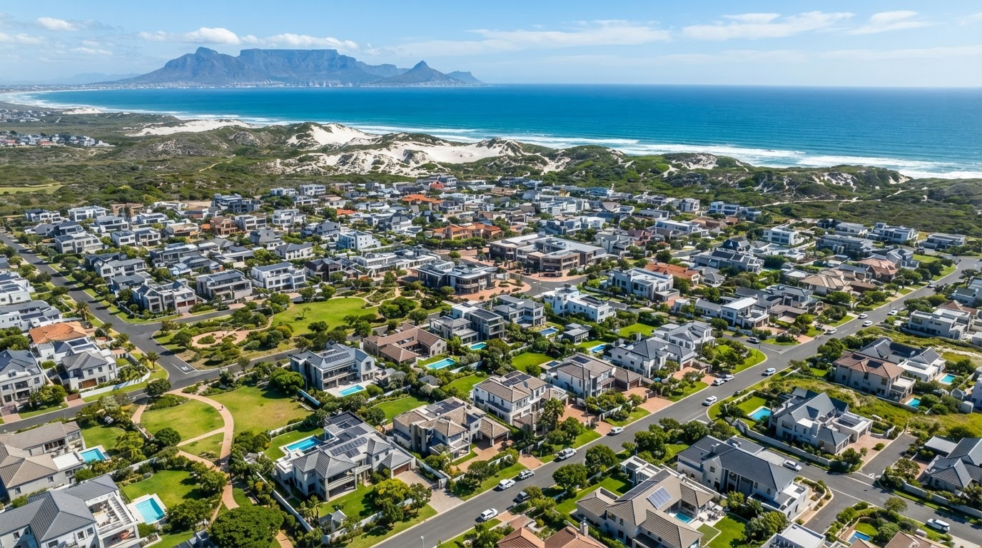 Aerial view of Sunningdale and the Blouberg West Coast neighbourhood