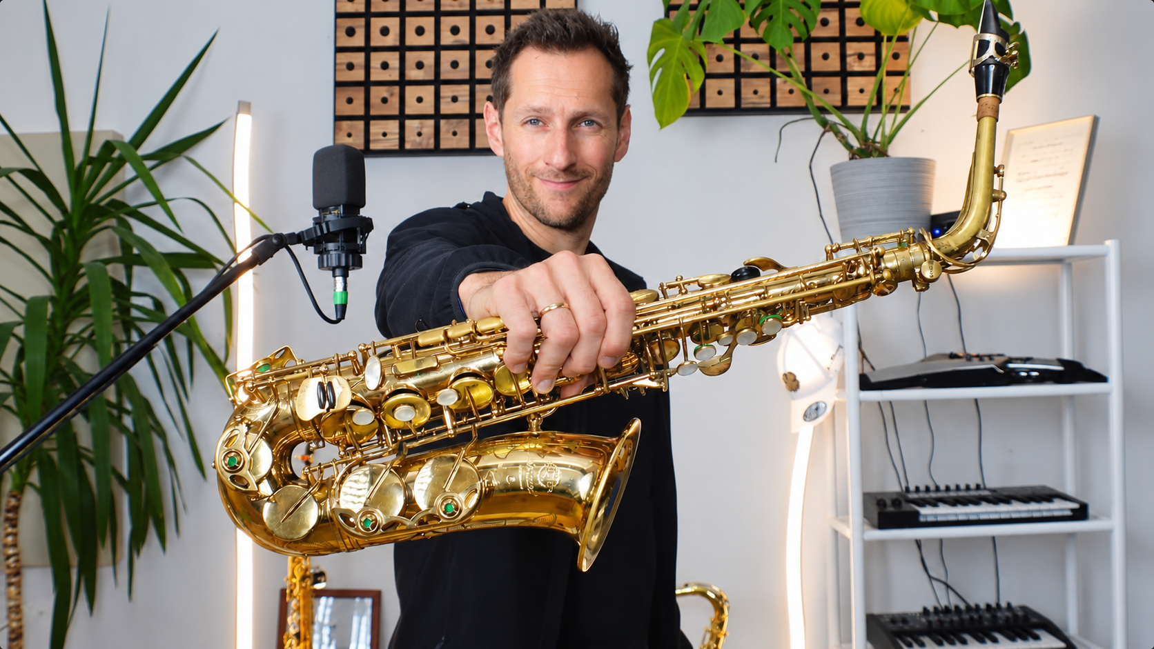 David Brand mit Saxophon
