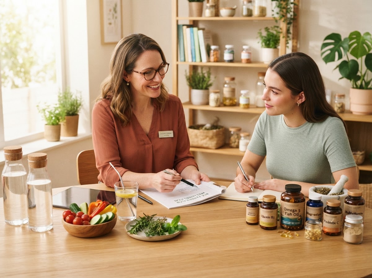 Nutritional counseling with vitamins, herbs, and supplements