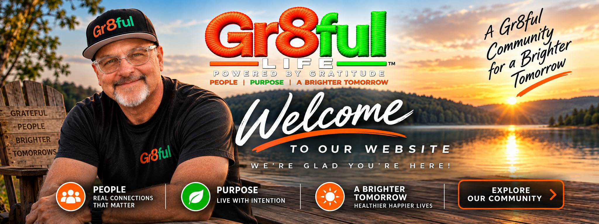 Welcome to Gr8ful LIFE — Powered by Gratitude. Jerry McGeehan invites you to explore our community for people, purpose, and a brighter tomorrow.