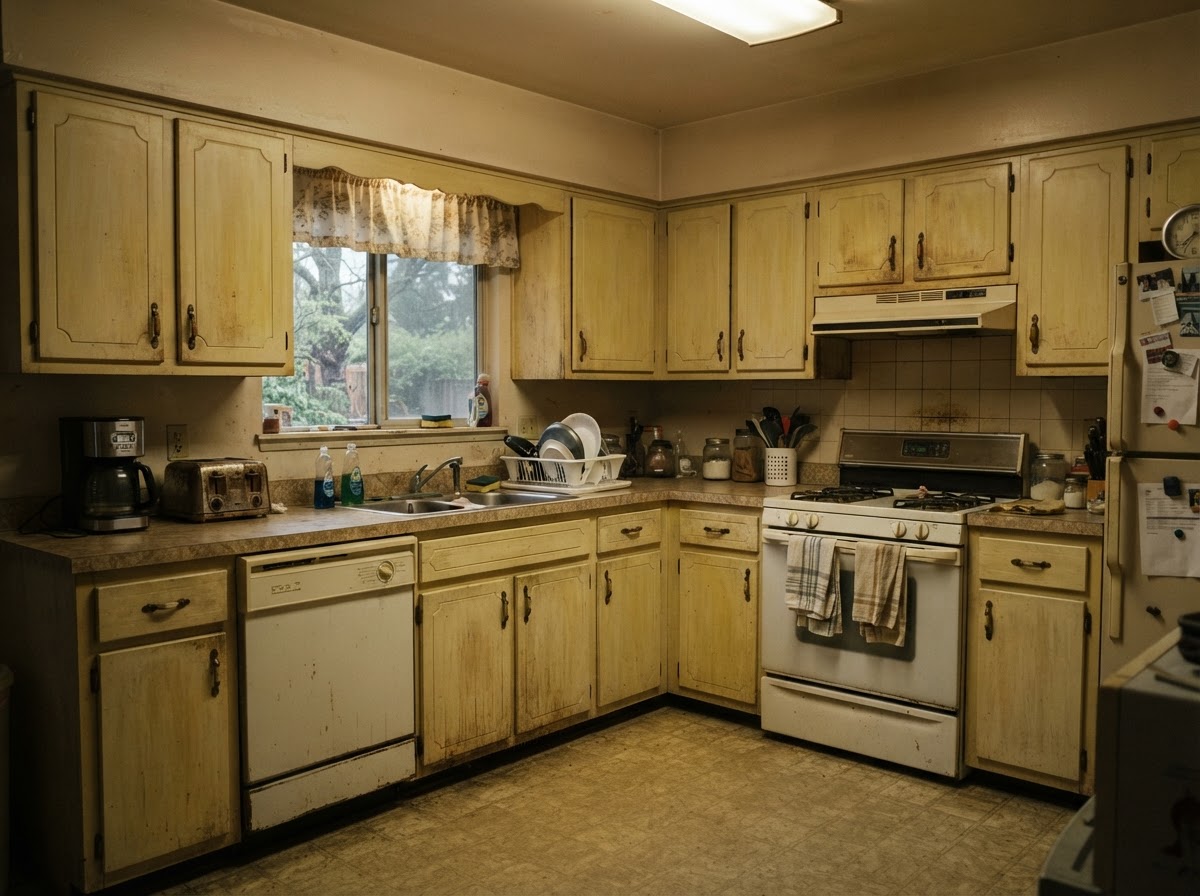 Kitchen cabinets before — MG job 3