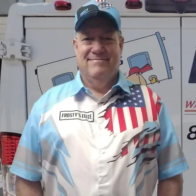 Frosty, master plumber and owner of Frosty's Elite Water Heater Service