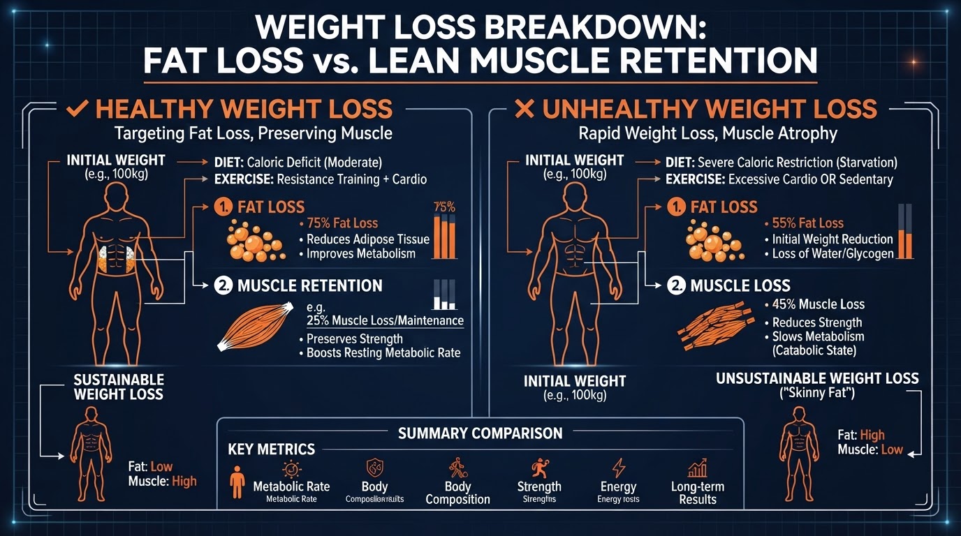 Weight lost breakdown diagram