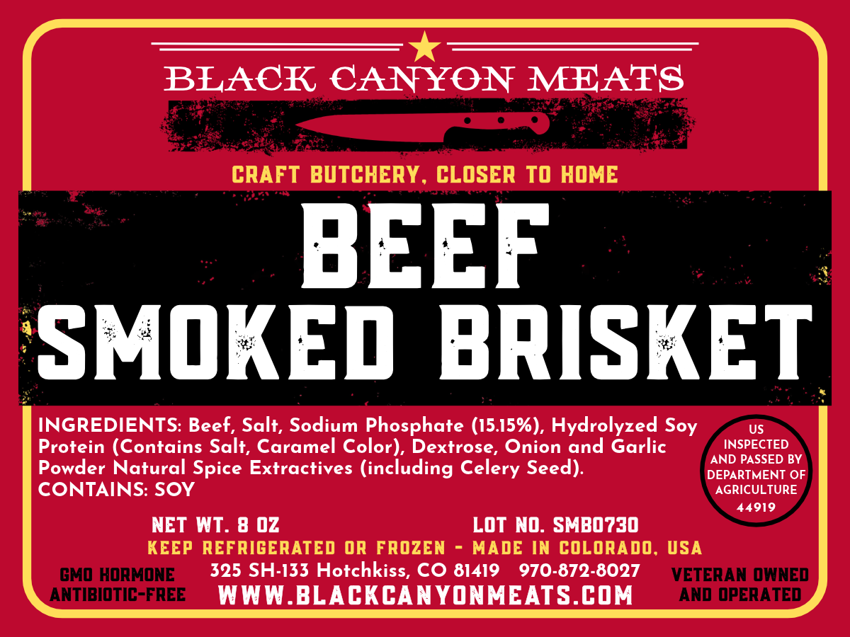 Black Canyon Meats, Beef Smoked Brisket product label design by Longshot Branding