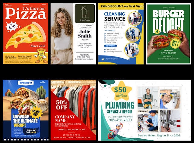 Community postcard advertisement display