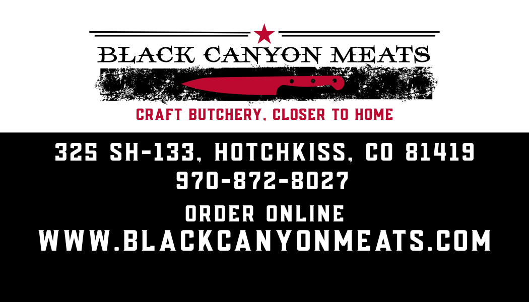Black Canyon Meats craft butchery business card design by Longshot Branding
