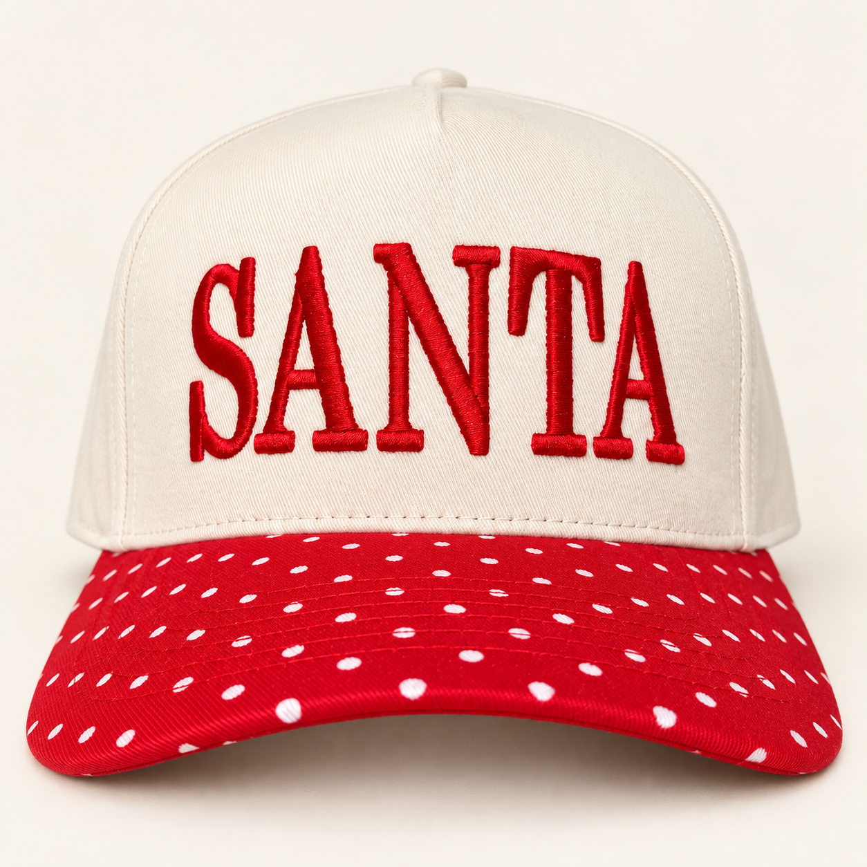 Santa Polka-Dot Hat