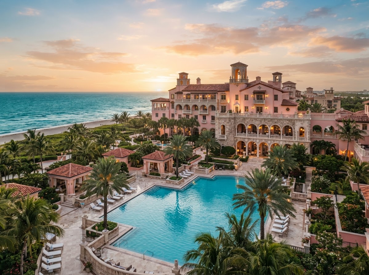 Boca Raton resort and waterfront landscape