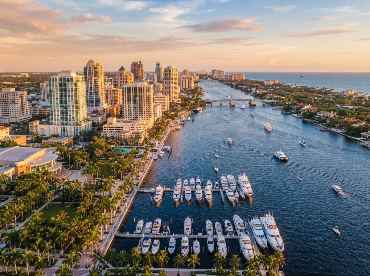 West Palm Beach Intracoastal Waterway and downtown