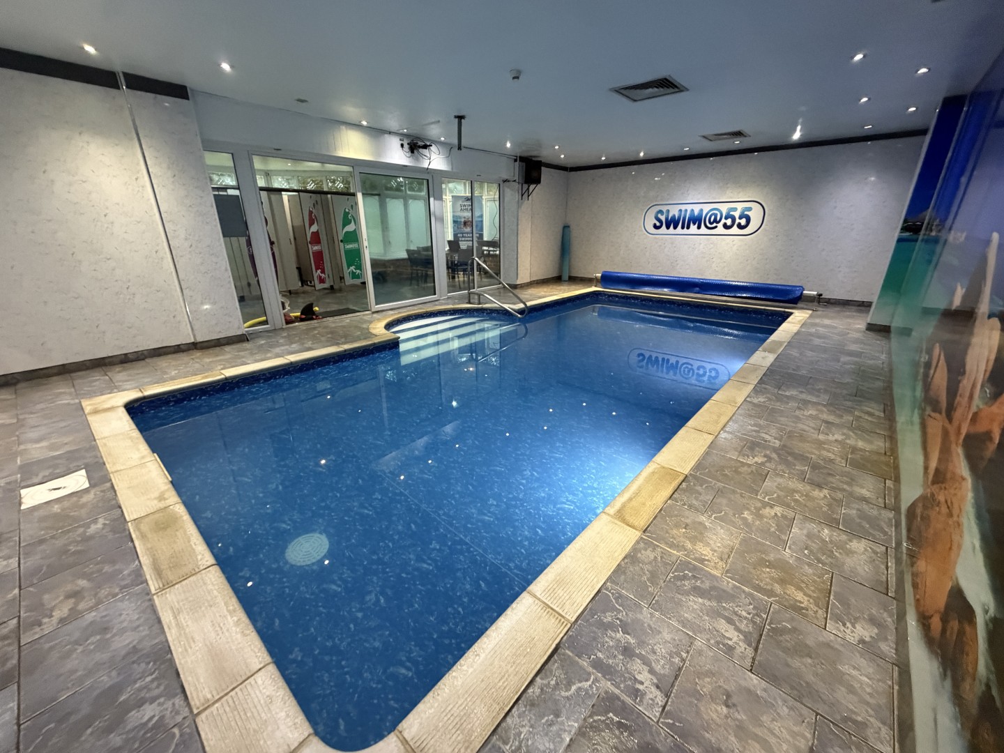 The swimming pool at Swim 55 in Golborne where Swims Ahead lessons take place