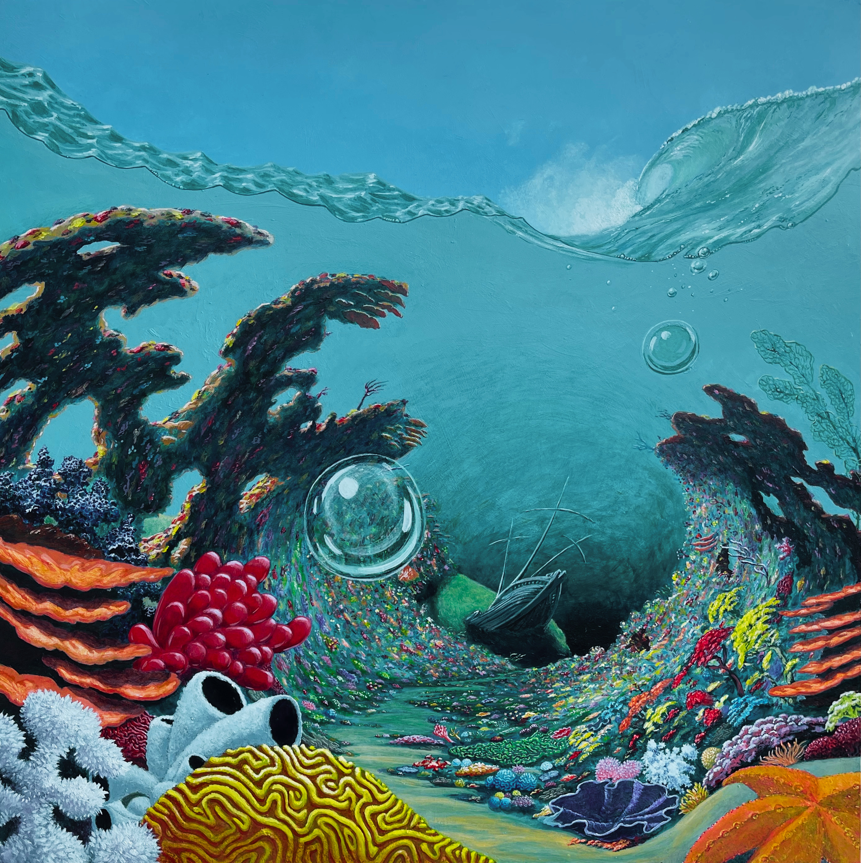 Beneath the Waves — Acrylic on Canvas