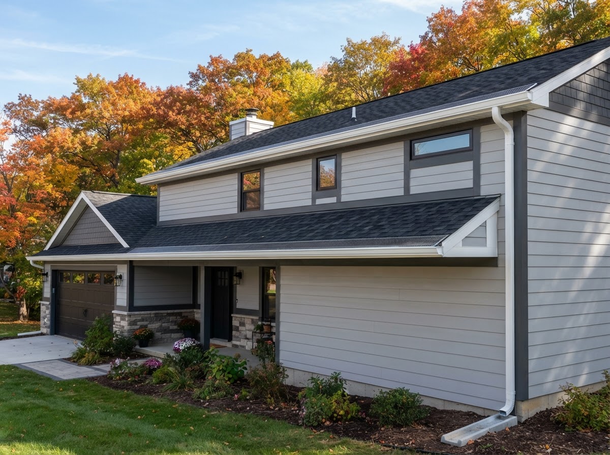 Seamless Aluminum Install Replaces Leaky Old Gutters