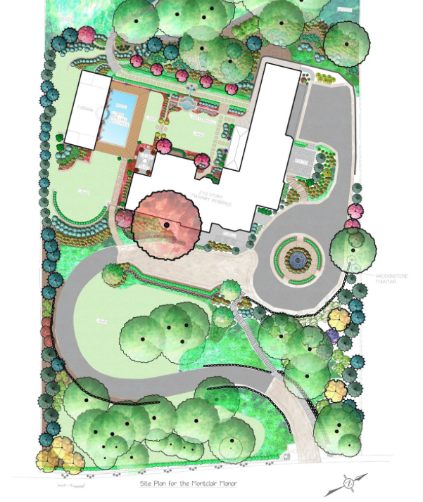 Site plan architectural drawing