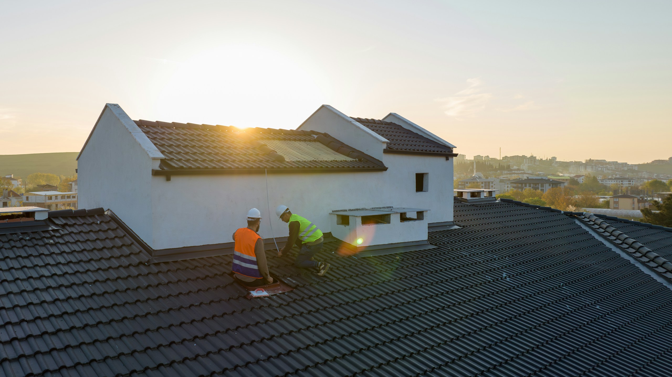 DB Building & Roofing chimney rebuild and lead flashing work in Darlington