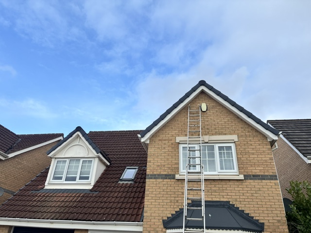 New dry verge caps fitted along the gable edge for a neat, low-maintenance finish.