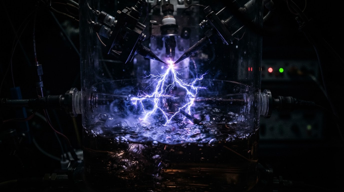 Conceptual visualization of a plasma discharge