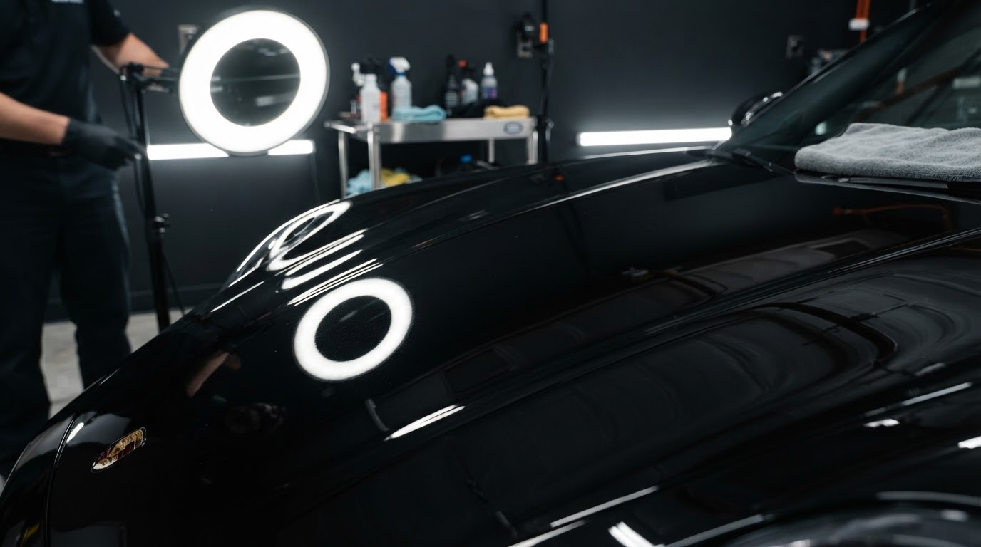 After 2-step paint correction and 7-year ceramic coating - flawless mirror shine