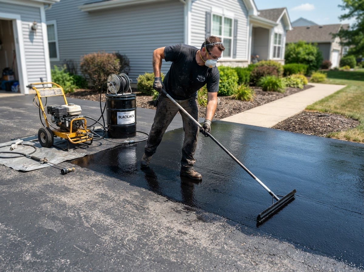 Sealcoating and asphalt maintenance