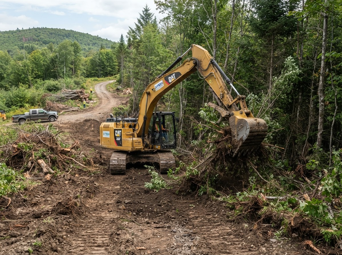 Land clearing heavy equipment