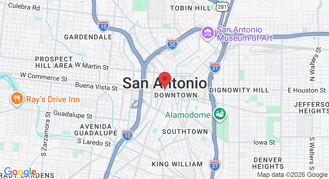 Map of San Antonio, Texas