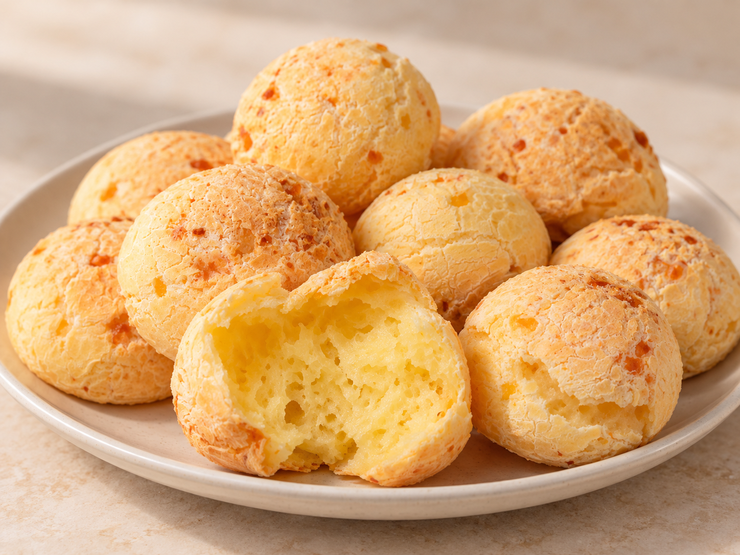 Pão de queijo tradicional assado