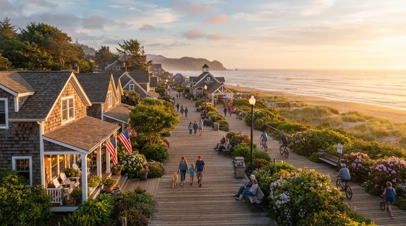 Seabrook Washington Beach Town Oceanfront View