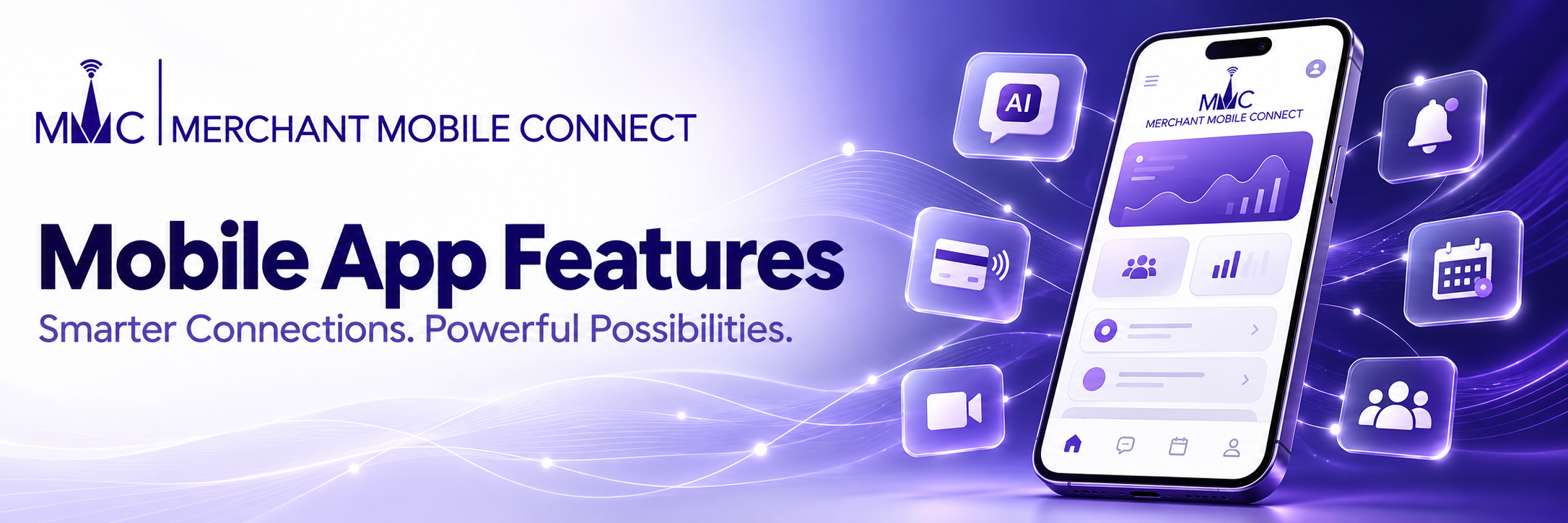 Merchant Mobile Connect - Mobile App Features: Smarter Connections. Powerful Possibilities.