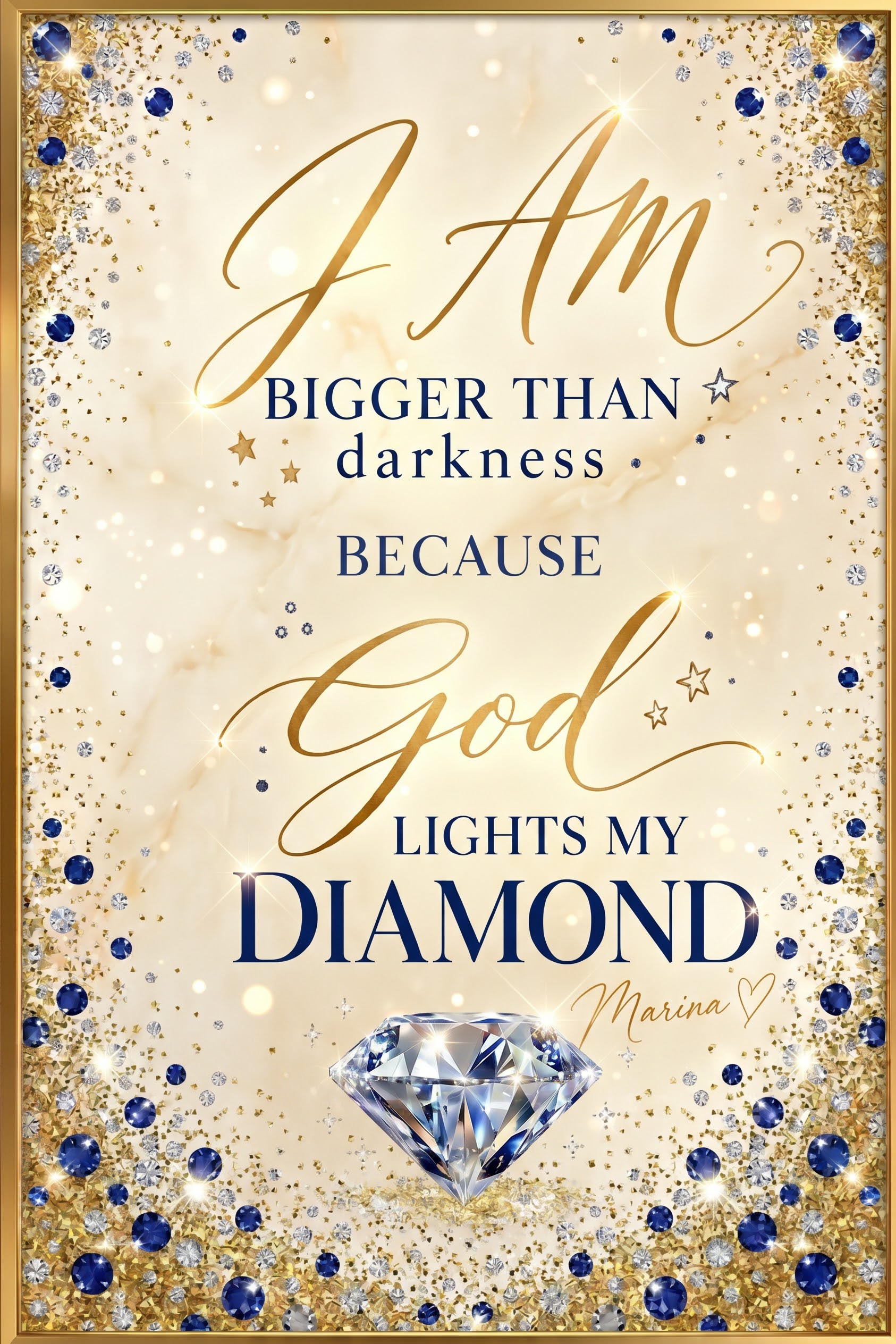 "I Am Bigger Than the Darkness" A3 Poster