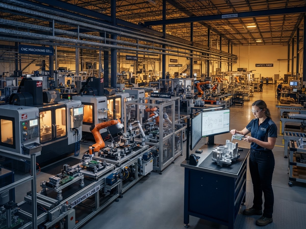 Manufacturing facility precision assembly and machinery