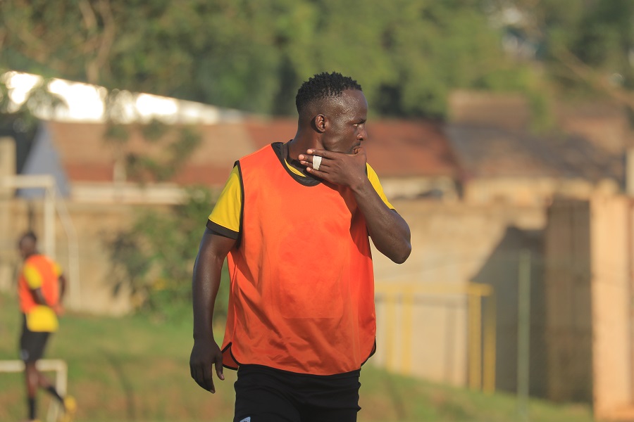 Tonny Mawejje in Uganda Cranes training kit during a residential training session ahead of South Sudan qualifiers, November 2020.