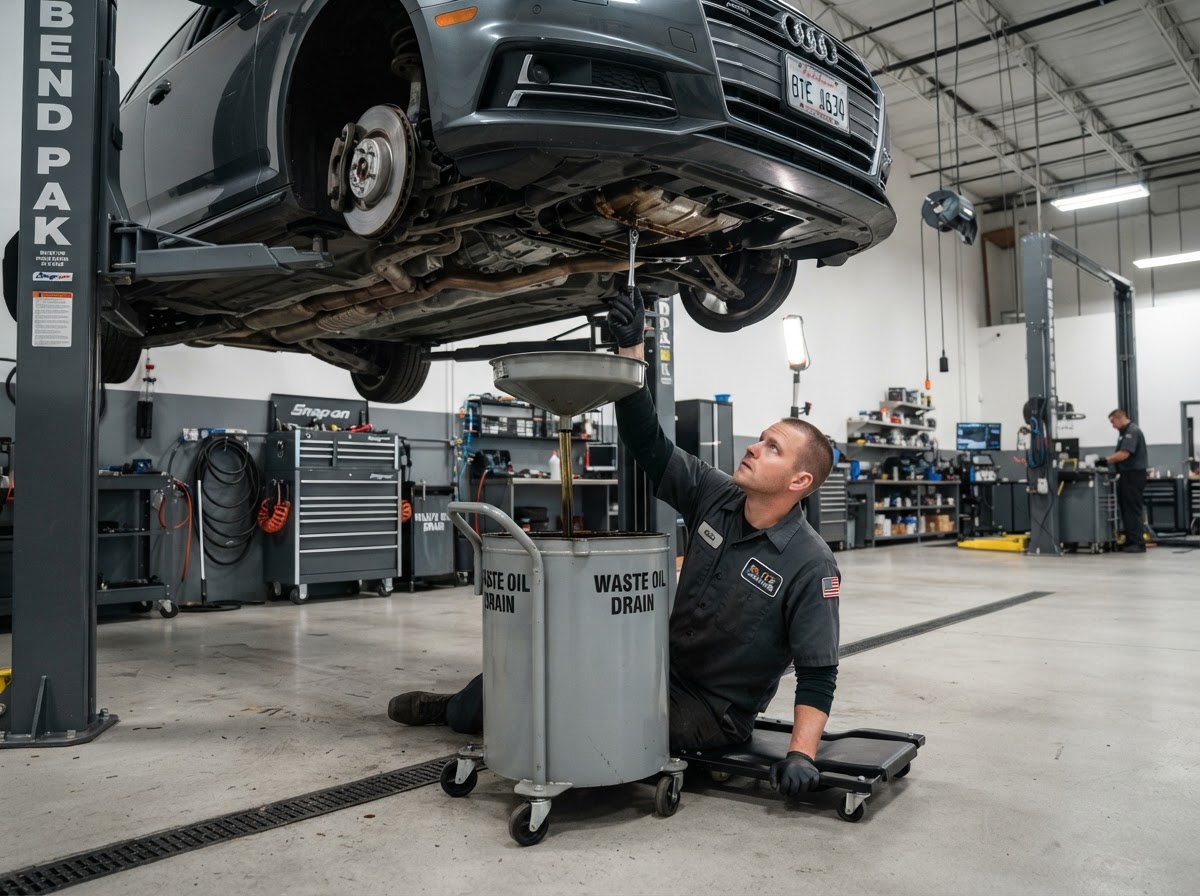 Maintenance work performed in the shop