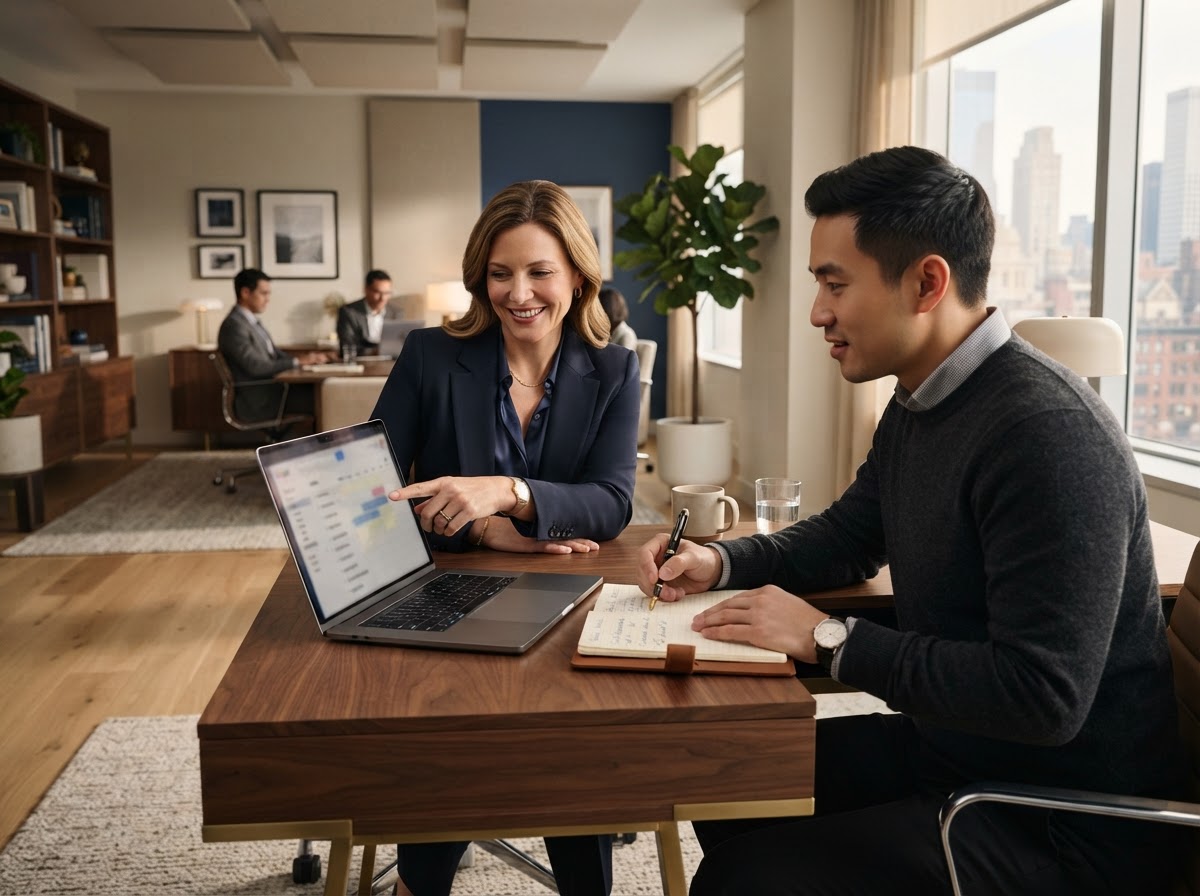 Modern dental office front desk staff managing appointment calendar