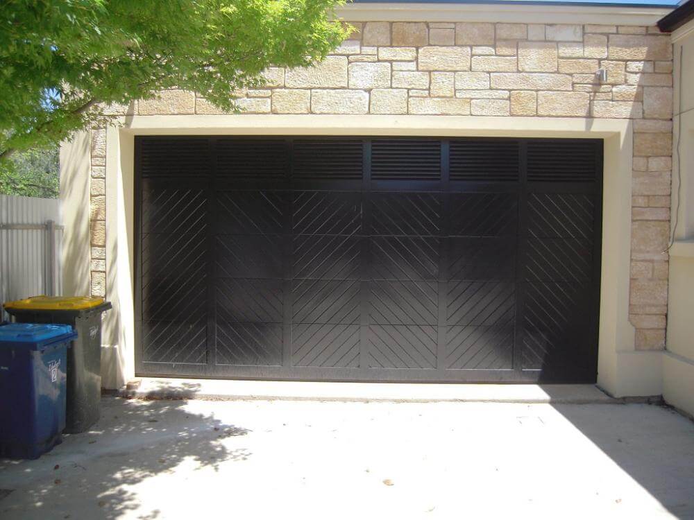 Herringbone louvred garage door design and installation by Dandenong Garage Doors