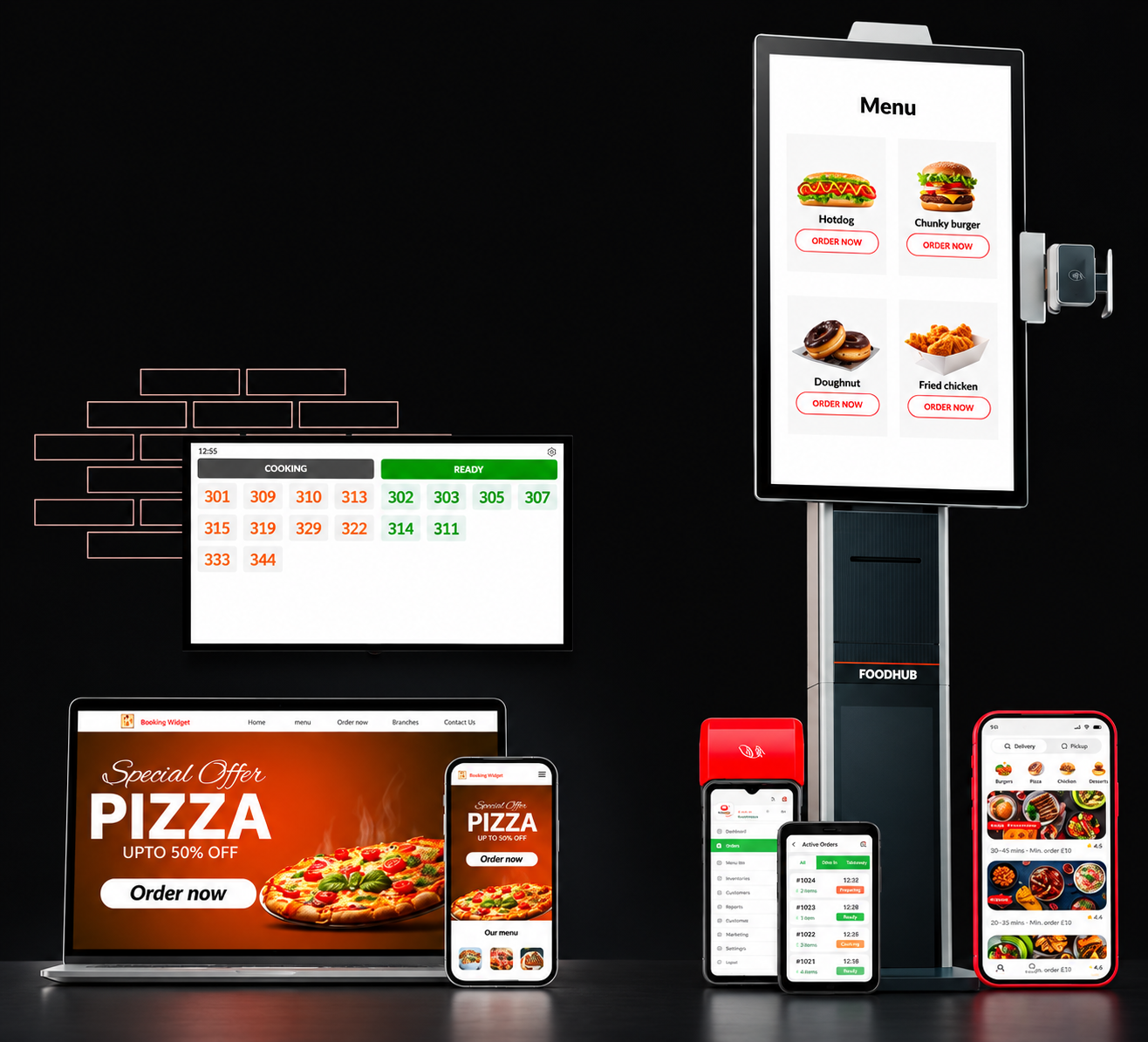 Foodhub Restaurant Technology Suite — Kiosk, KDS and Online Ordering