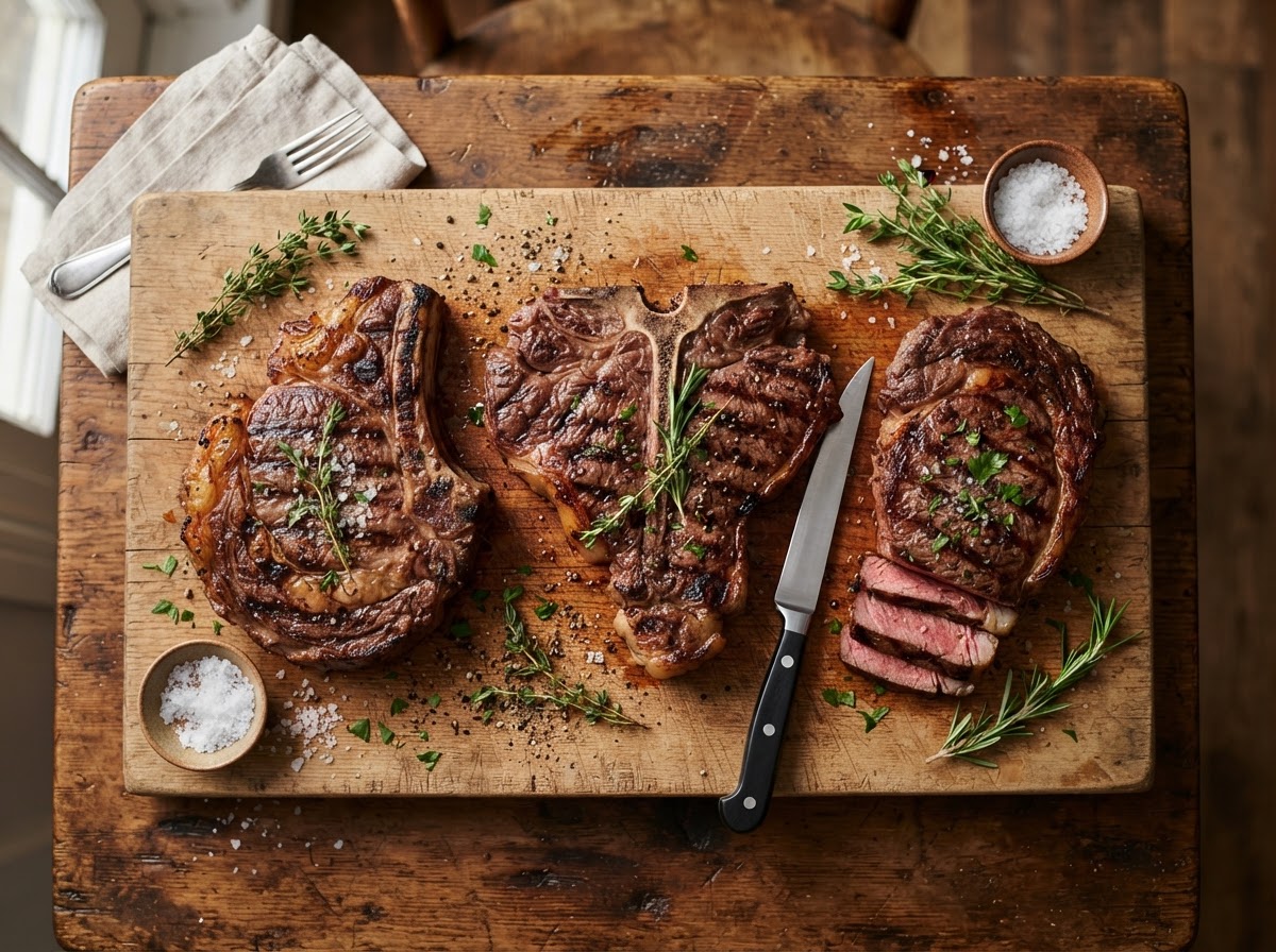 Chuletas, T-Bone y sirloin frescos para asar en SuperMarket Gómez Chihuahua