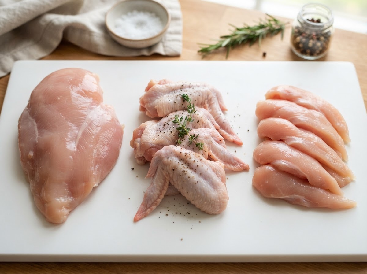 Pollo fresco: pechuga, alitas y boneless en SuperMarket Gómez