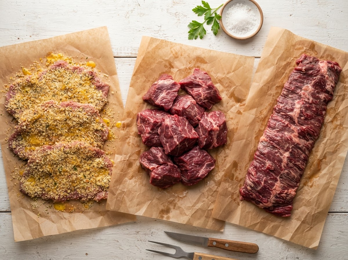 Cortes de res frescos: milanesa, pulpa y arrachera en SuperMarket Gómez