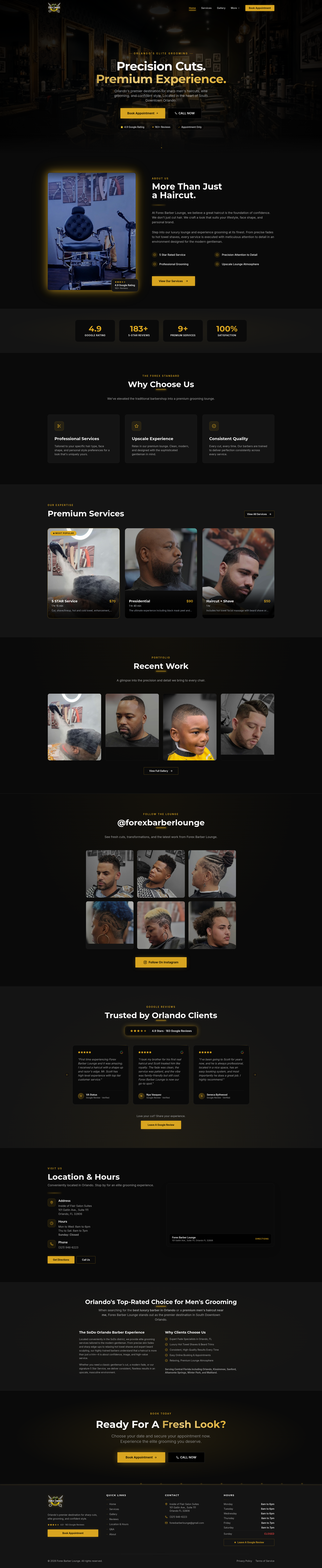 Forex Barber Lounge website preview